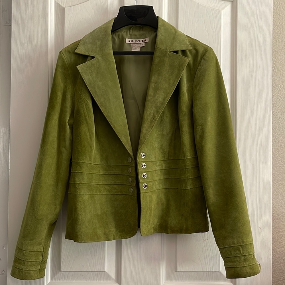 Suede Jacket Green size s